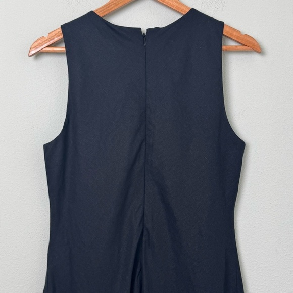 NWOT Abercrombie & Fitch High-Neck Linen-Blend Maxi Dress in Black Size MP - Picture 10 of 13